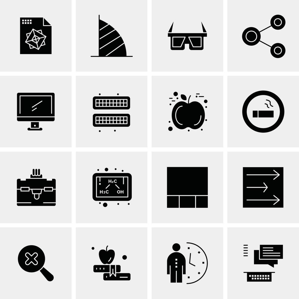 16 universelle Business-Icons Vektor kreative Icon-Illustration zur Verwendung in Web- und mobilen Projekten