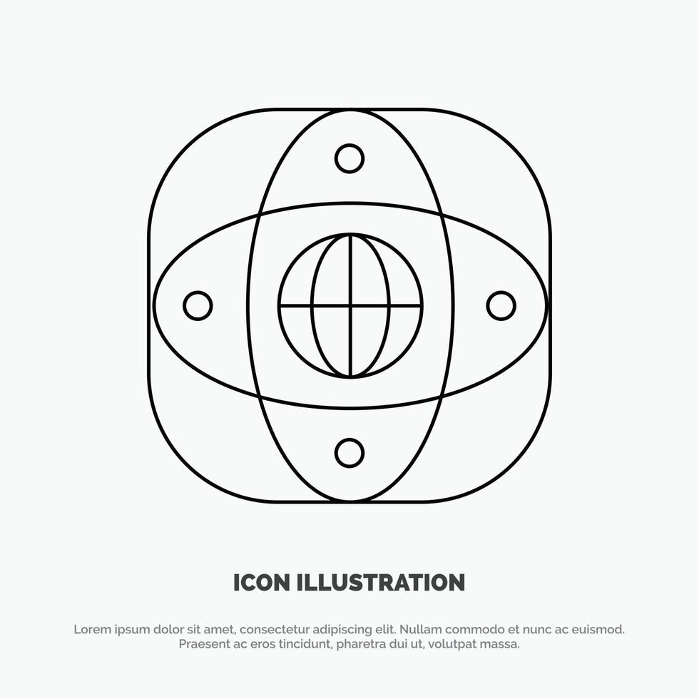 artificiell förbindelse jord global klot linje ikon vektor