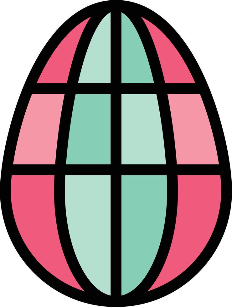 Ei Ostern Ferienwohnung Farbe Symbol Vektor Symbol Banner Vorlage