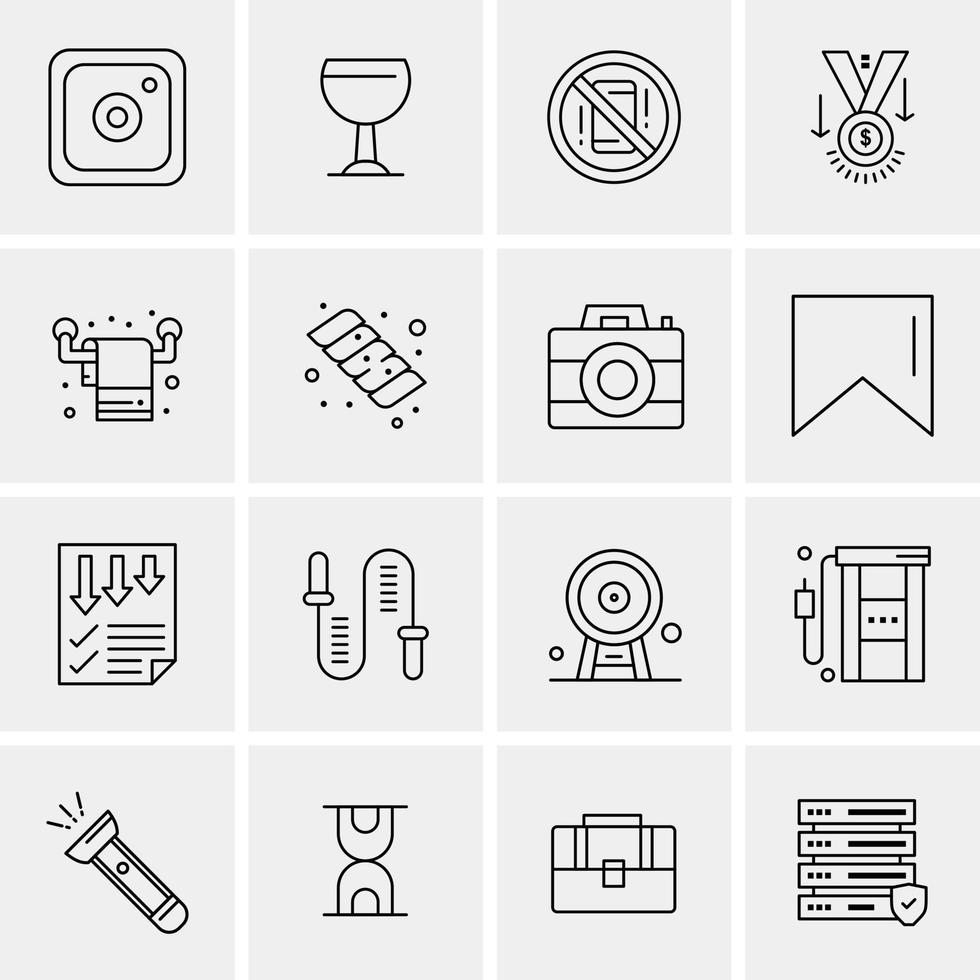 16 universelle Business-Icons Vektor kreative Icon-Illustration zur Verwendung in Web- und mobilen Projekten