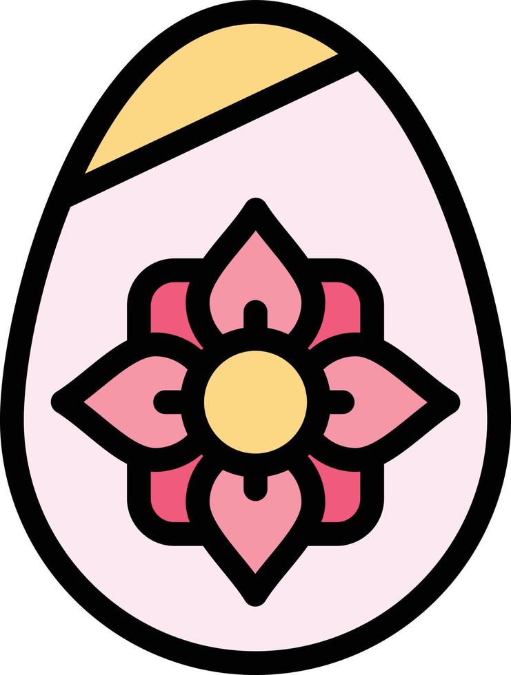 dekoration ostern osterei ei flache farbe symbol vektor symbol banner vorlage