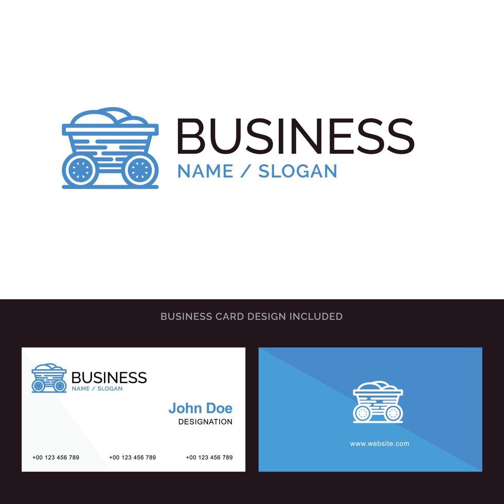 vagn vagn mat bangladesh blå företag logotyp och företag kort mall främre och tillbaka design vektor