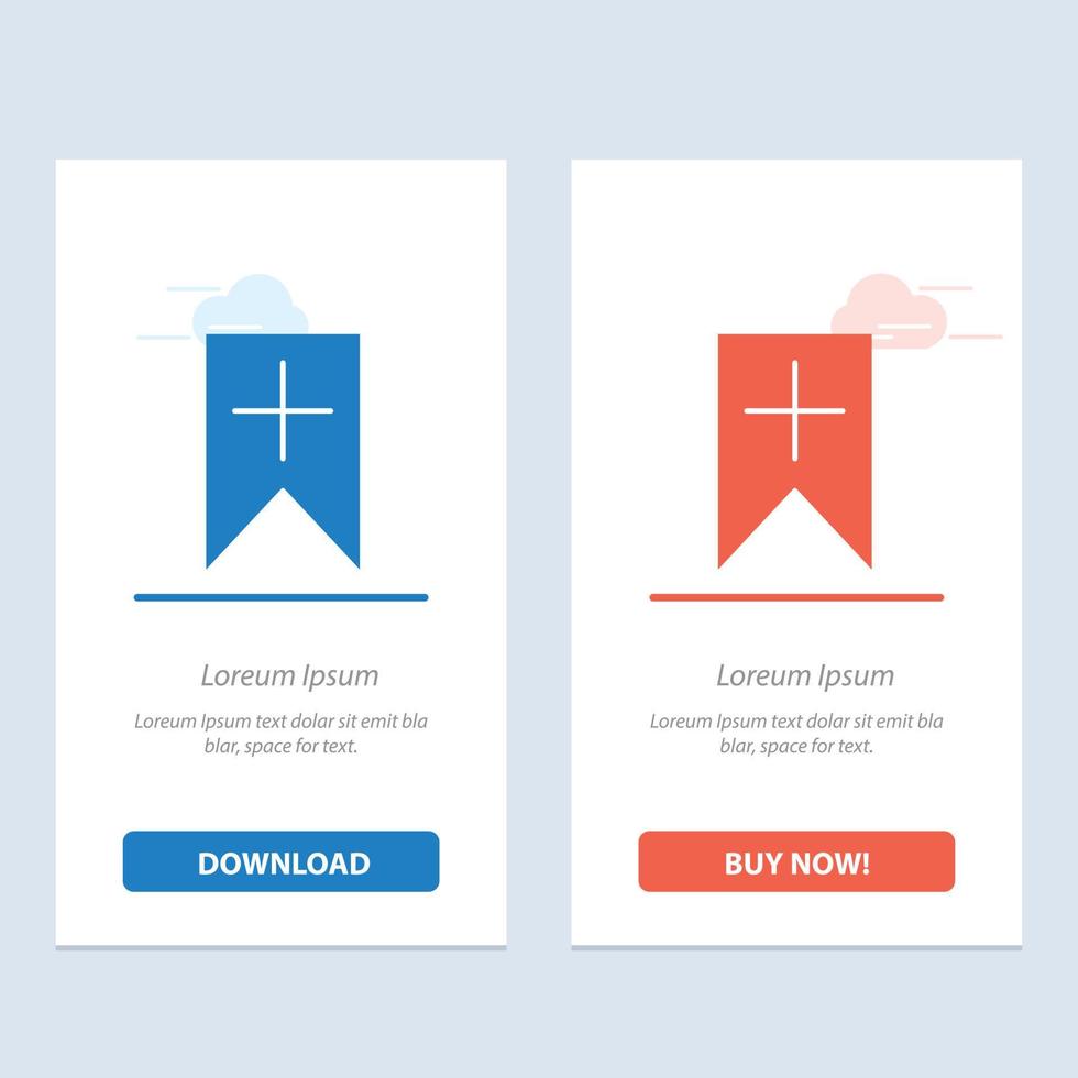 märka plus gränssnitt användare blå och röd ladda ner och köpa nu webb widget kort mall vektor