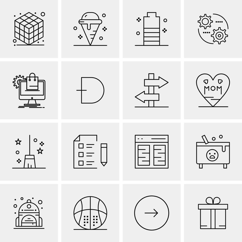 16 universelle Business-Icons Vektor kreative Icon-Illustration zur Verwendung in Web- und mobilen Projekten