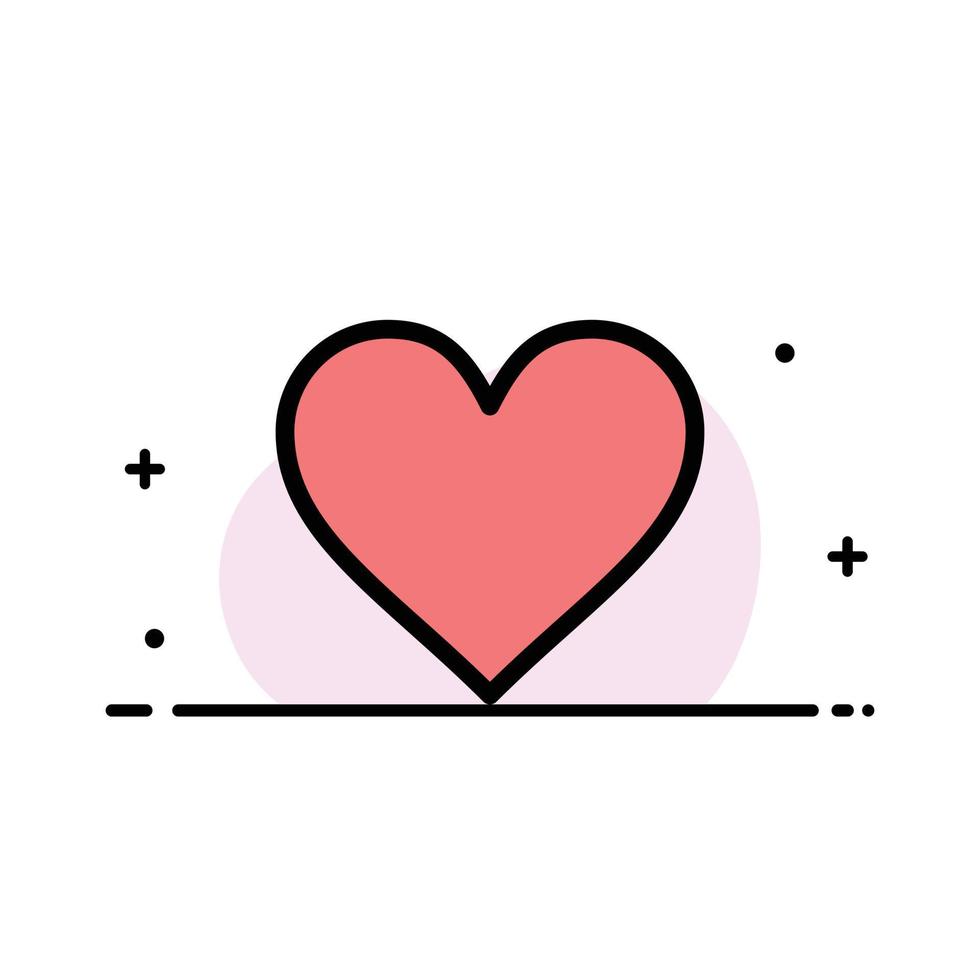 hjärta kärlek tycka om Twitter företag platt linje fylld ikon vektor baner mall