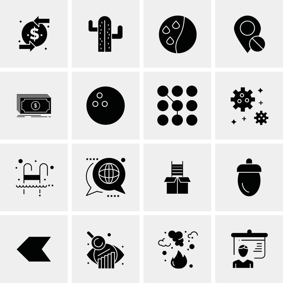 16 universelle Business-Icons Vektor kreative Icon-Illustration zur Verwendung in Web- und mobilen Projekten