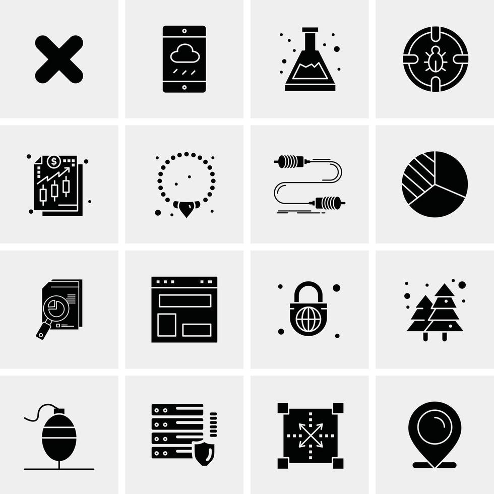 16 universelle Business-Icons Vektor kreative Icon-Illustration zur Verwendung in Web- und mobilen Projekten