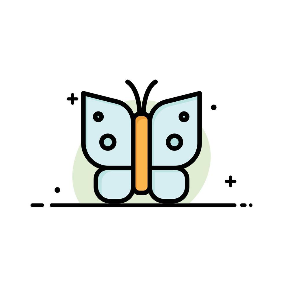 Schmetterling Freiheit Insekt Flügel Geschäft flache Linie gefüllt Symbol Vektor Banner Vorlage