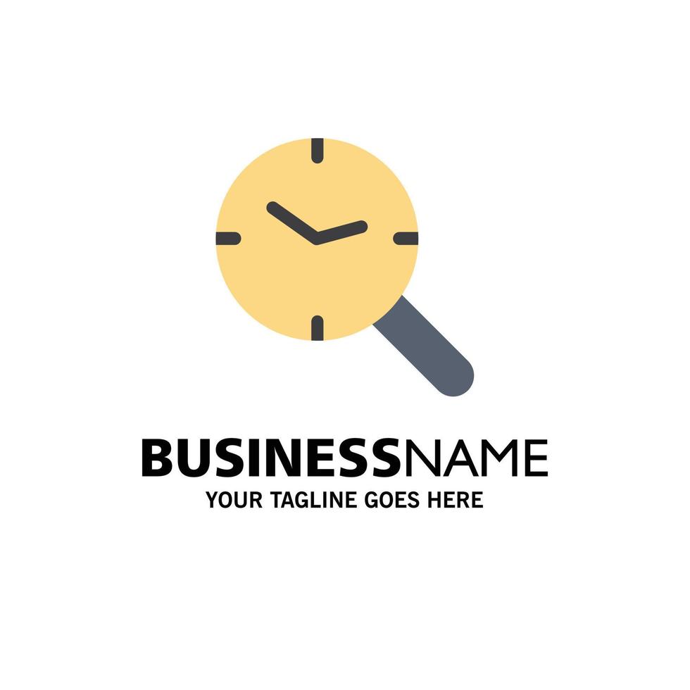 suche forschung uhr uhr business logo vorlage flache farbe vektor