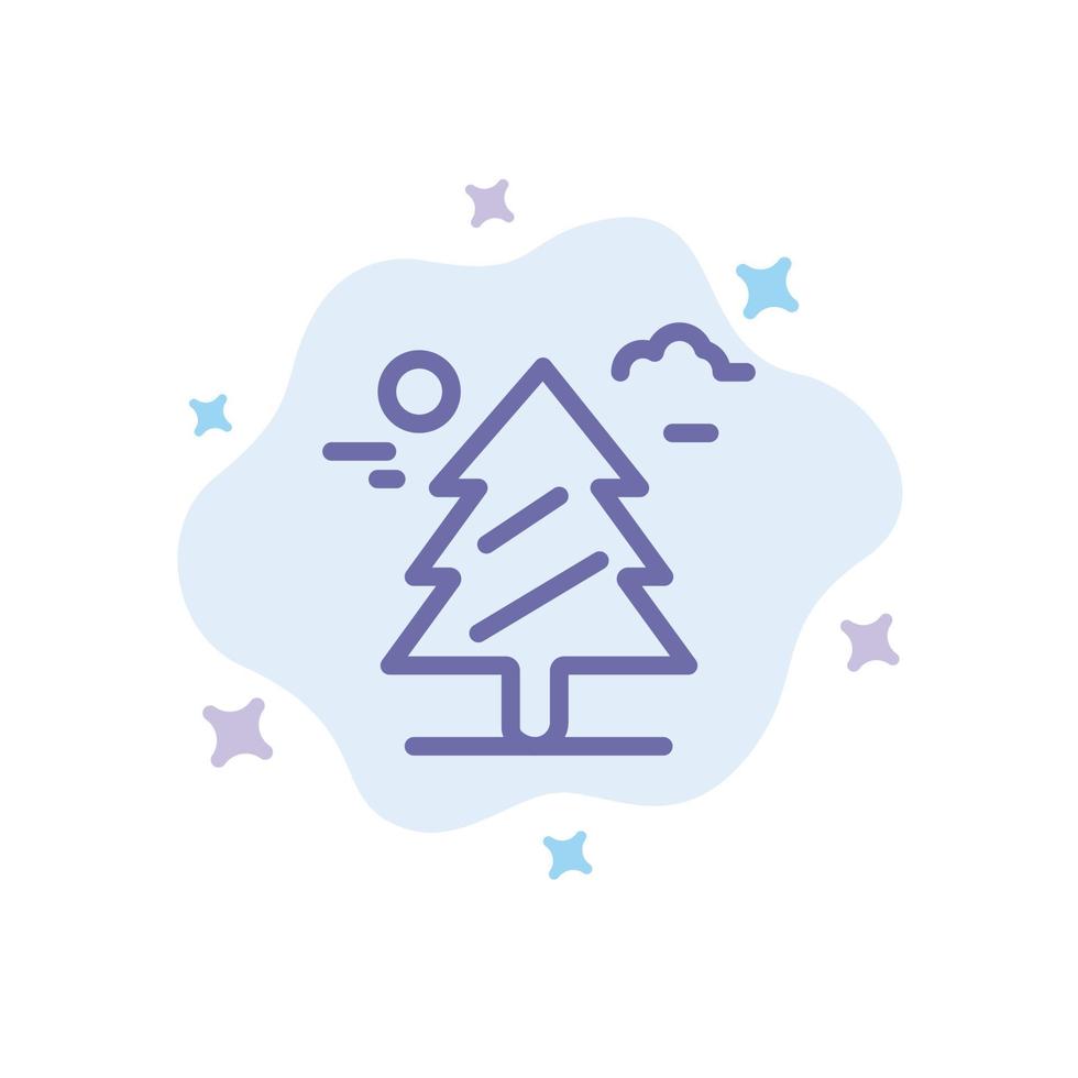 Waldbaum Weald Kanada blaues Symbol auf abstraktem Wolkenhintergrund vektor