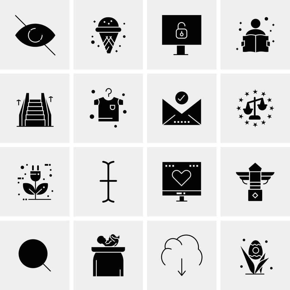 16 universelle Business-Icons Vektor kreative Icon-Illustration zur Verwendung in Web- und mobilen Projekten