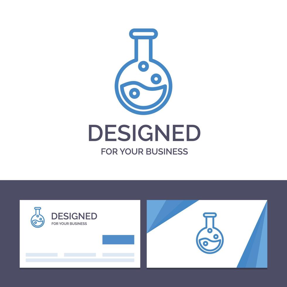 kreativ företag kort och logotyp mall utbildning labb laboratorium vektor illustration