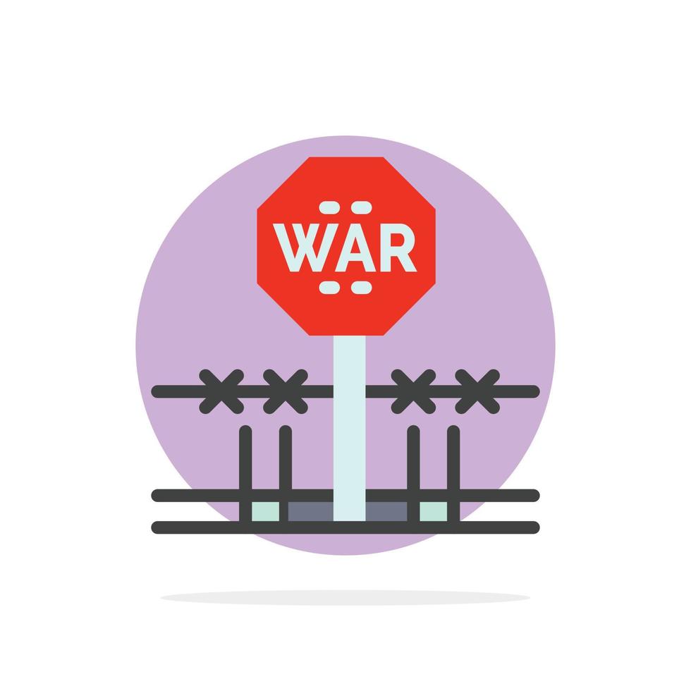 Kampf Konflikt militärische Besetzung besetzen abstrakten Kreis Hintergrund flache Farbe Symbol vektor