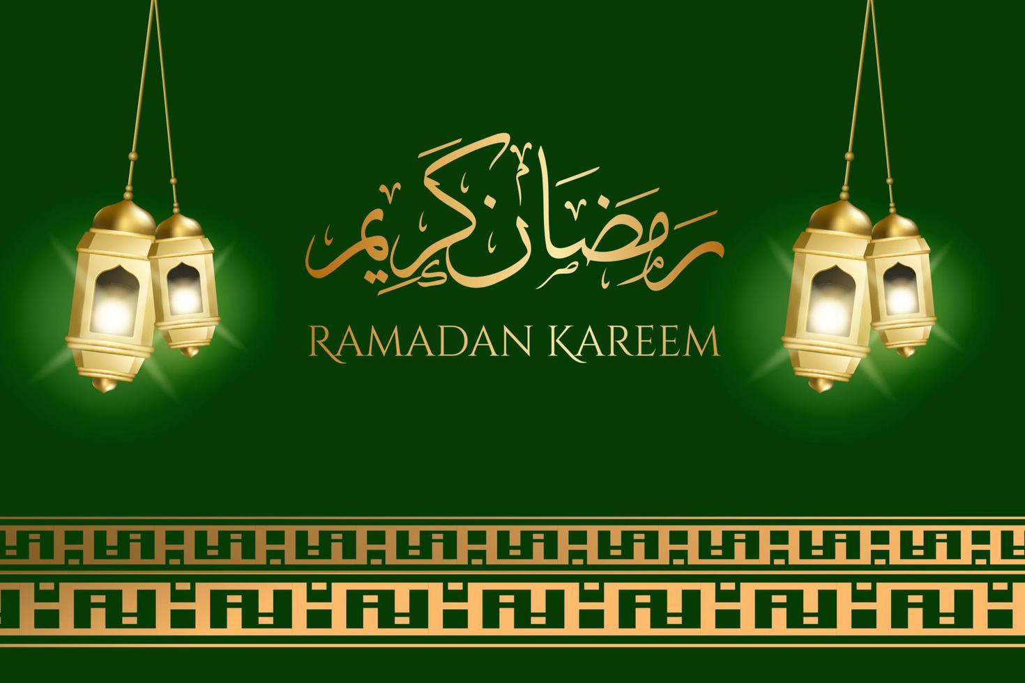 Ramadan Kareem Gruß Hintergrundvorlage vektor