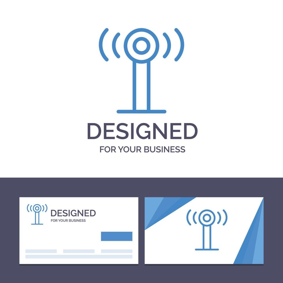 kreative visitenkarte und logo-vorlage servicesignal wifi vektorillustration vektor