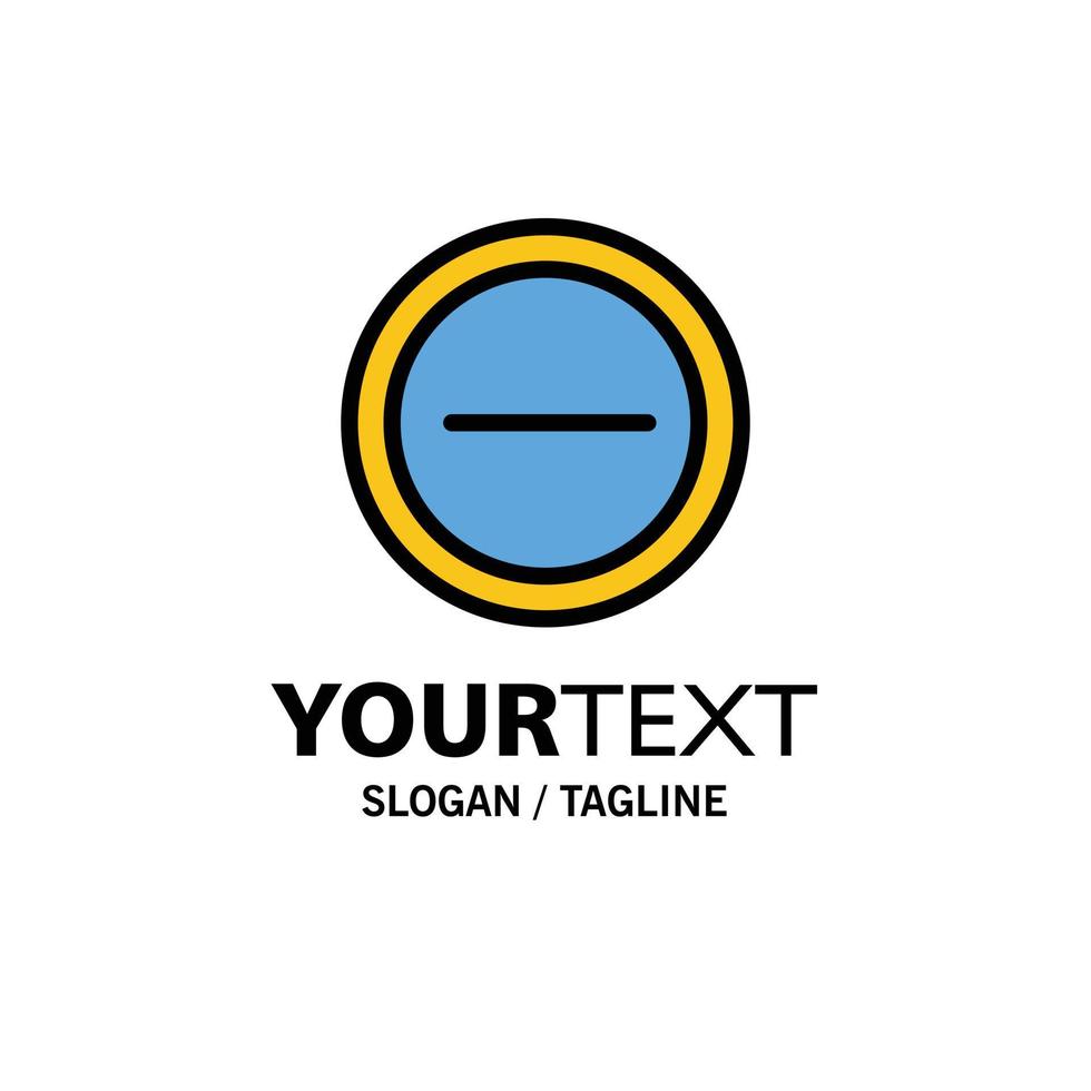 gränssnitt minus- användare företag logotyp mall platt Färg vektor