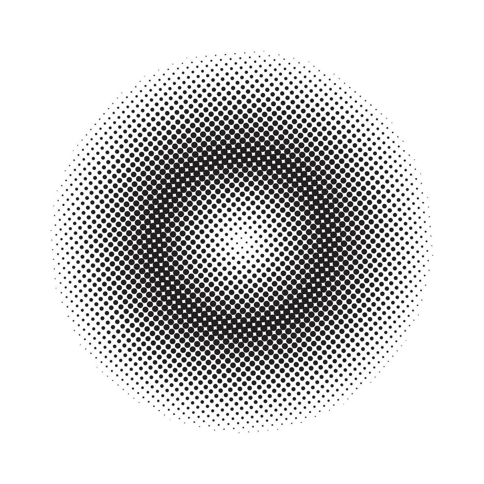 abstrakt svart halvton cirkel vektor