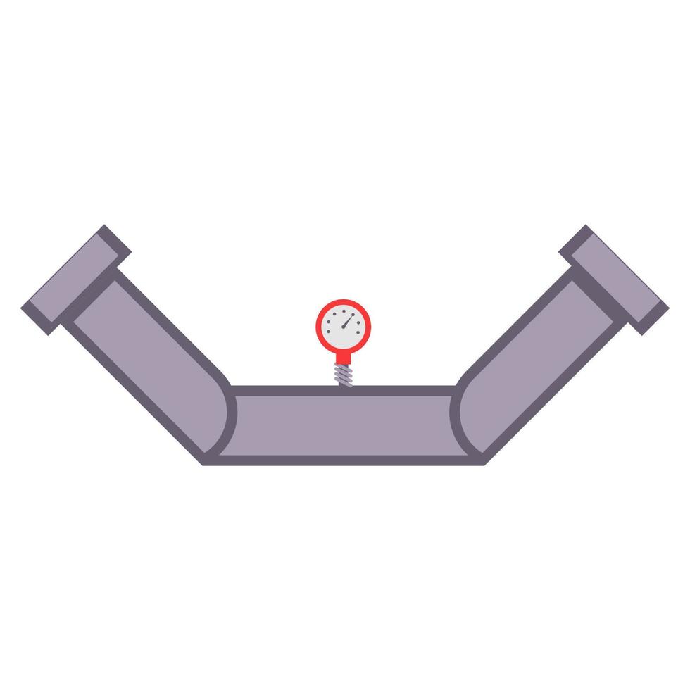 metall rör. ikon för rörledning och vatten rör konstruktion. industriell rör för vatten eller gas. fabrik element förbindelse Utrustning med fläns. del avlopp vektor illustration