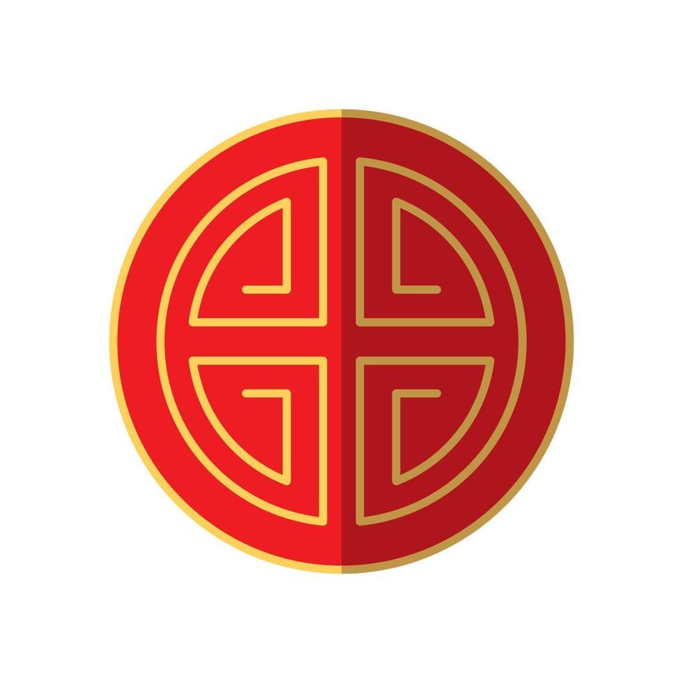kinesisk ny år. vektor platt ikon av kinesisk symbol lu för webb webbplatser, appar, böcker, annonser, artiklar och Övrig platser. vibrerande illustration