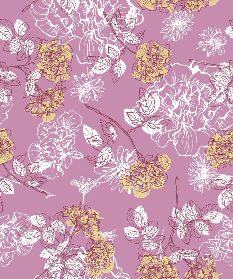 nahtlose ähnliche Farbe design.goods am besten schön Stoff Vektorgrafiken Design Tapete nahtlose Muster Vektor-Illustration Png-Dateien Muster Hintergrund floral vektor