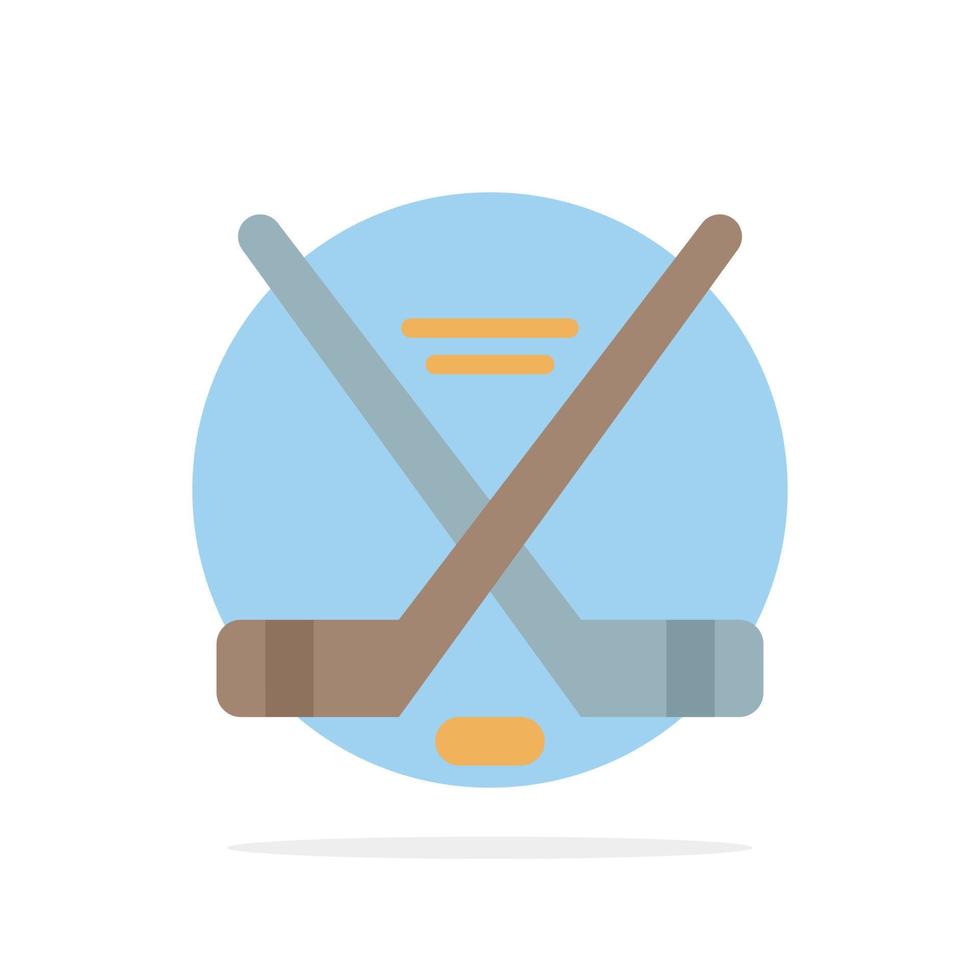 hokey is sport sport amerikan abstrakt cirkel bakgrund platt Färg ikon vektor