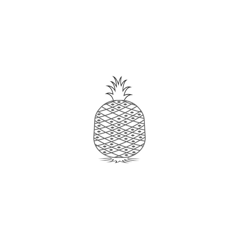 ananas frukt vektor logotyp ikon illustration