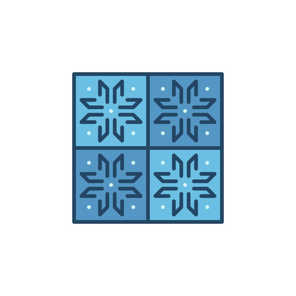 Keramische Wand Fliese Vektorkonzept blaue moderne Ikone vektor