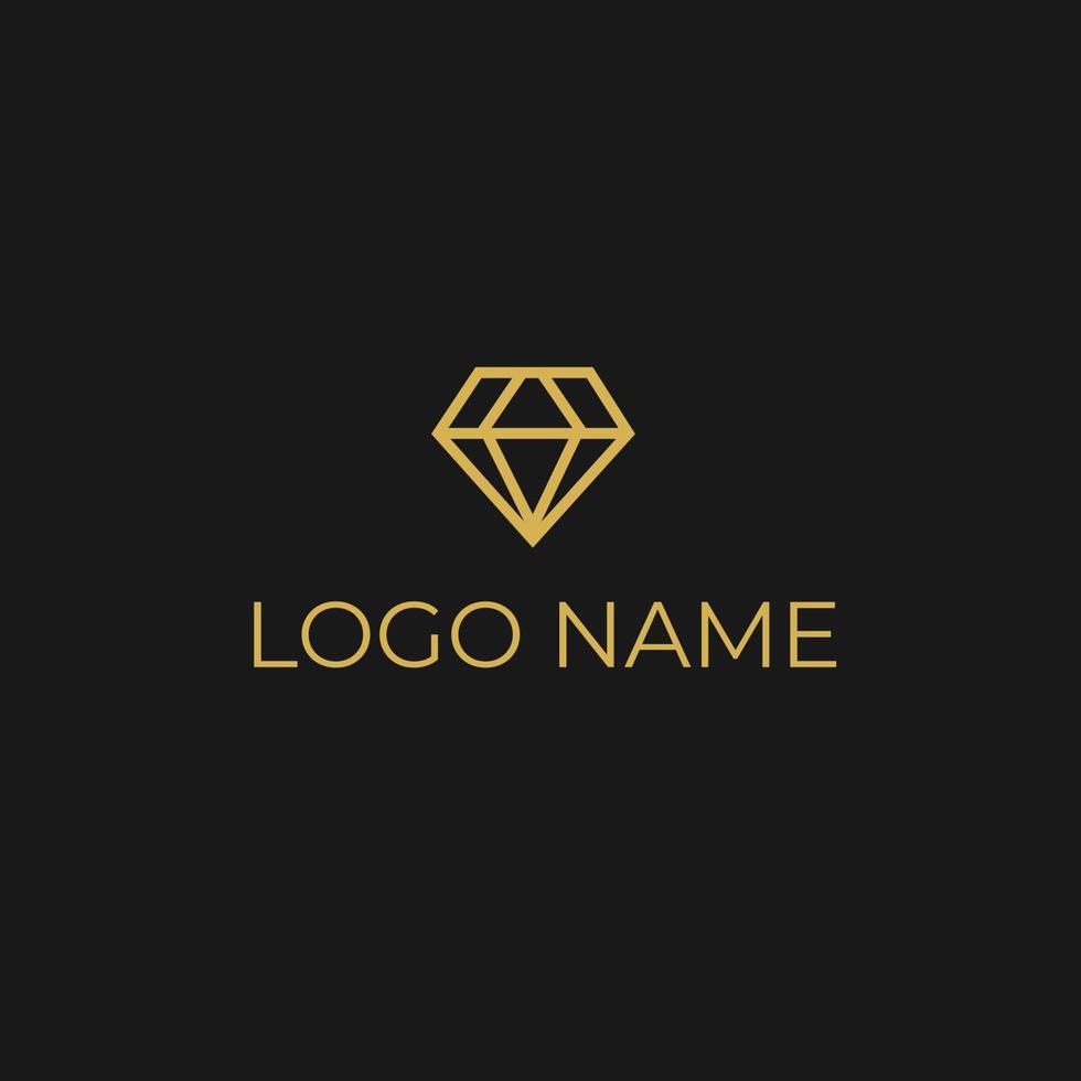 Logo Diamond Gold Luxusunternehmen vektor