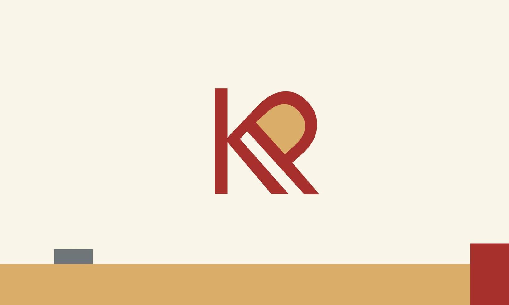 alfabetet bokstäver initialer monogram logotyp kp, pk, k och p vektor