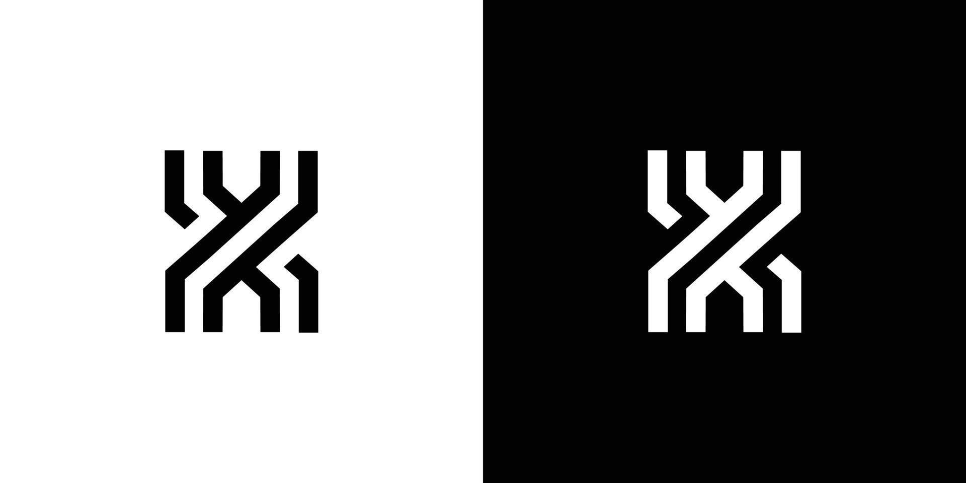 modernes und anspruchsvolles logo-design mit den initialen x-buchstaben vektor