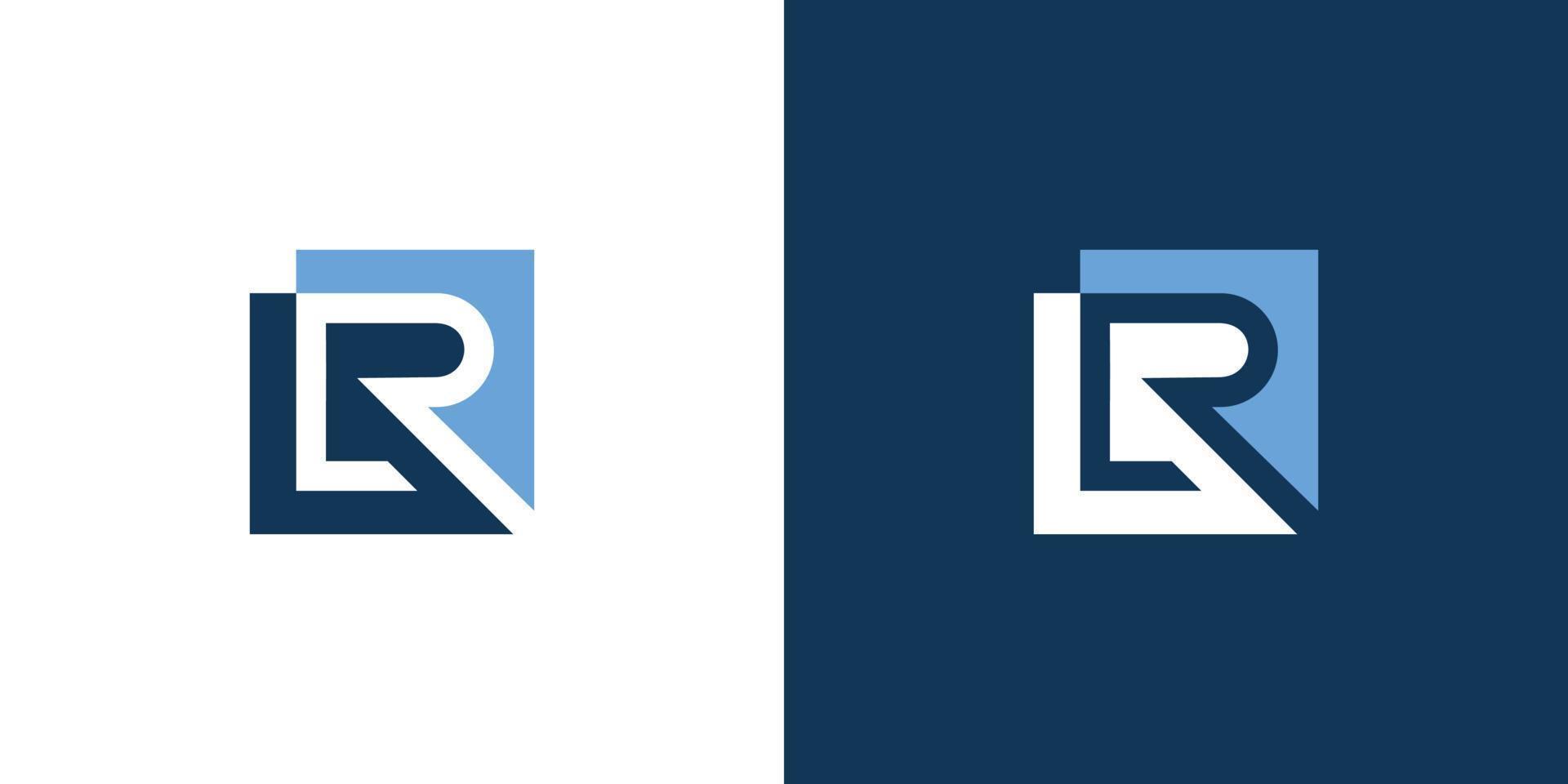 modernes und einzigartiges buchstabe r initialen logo design 2 vektor