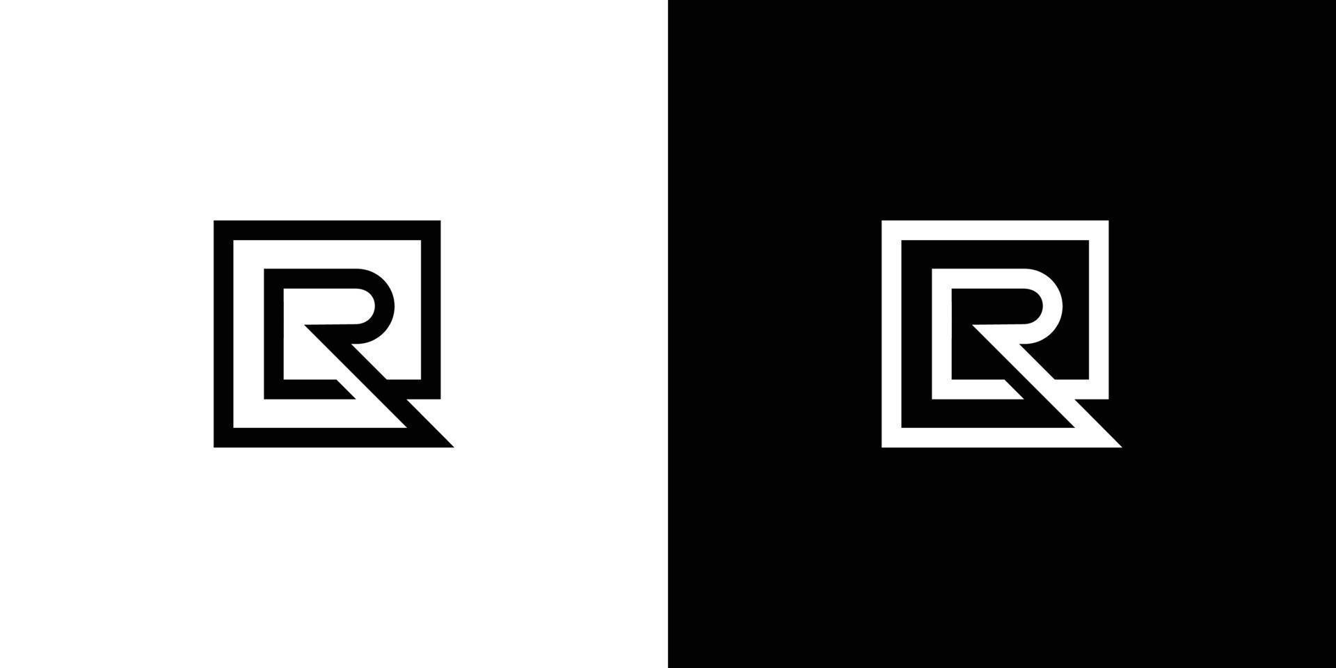 modernes und einzigartiges buchstabe r initialen logo design 4 vektor