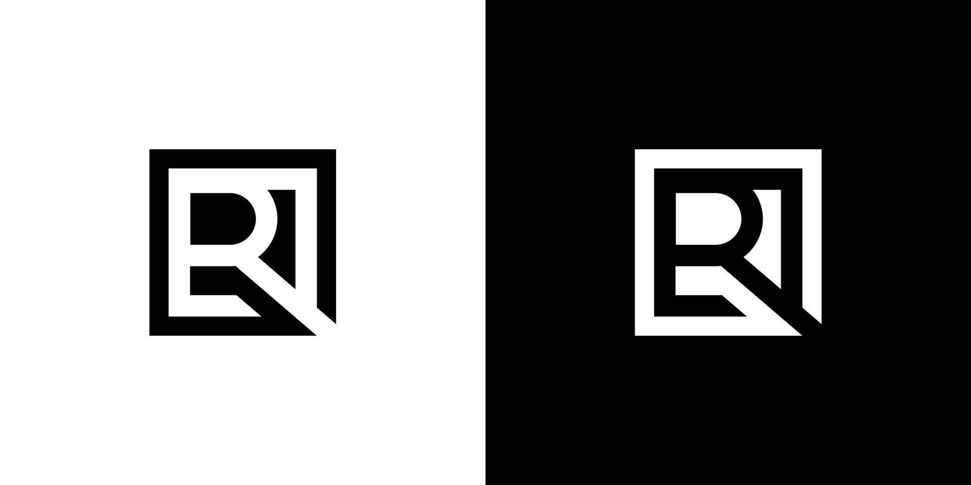 modernes und einzigartiges buchstaben-r-initialen-logo-design vektor