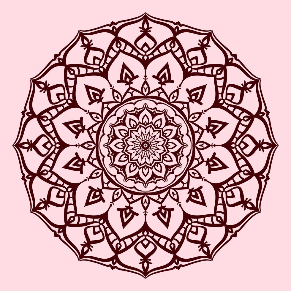 abstrakt blomma dekoration runda prydnad mandala vektor design element