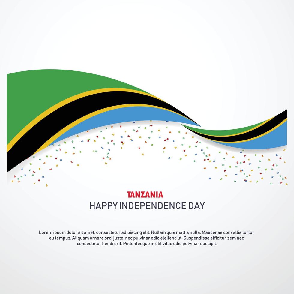 tanzania Lycklig oberoende dag bakgrund vektor
