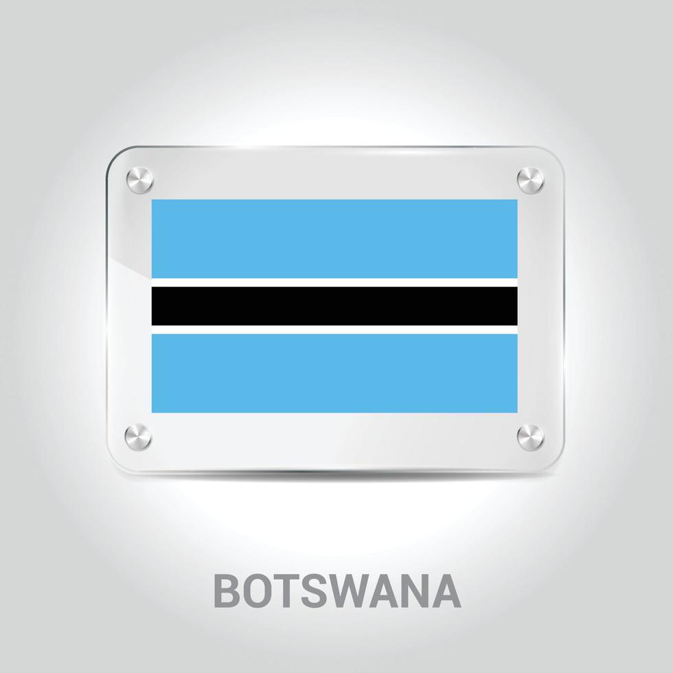 Botswana-Flaggen-Designvektor vektor