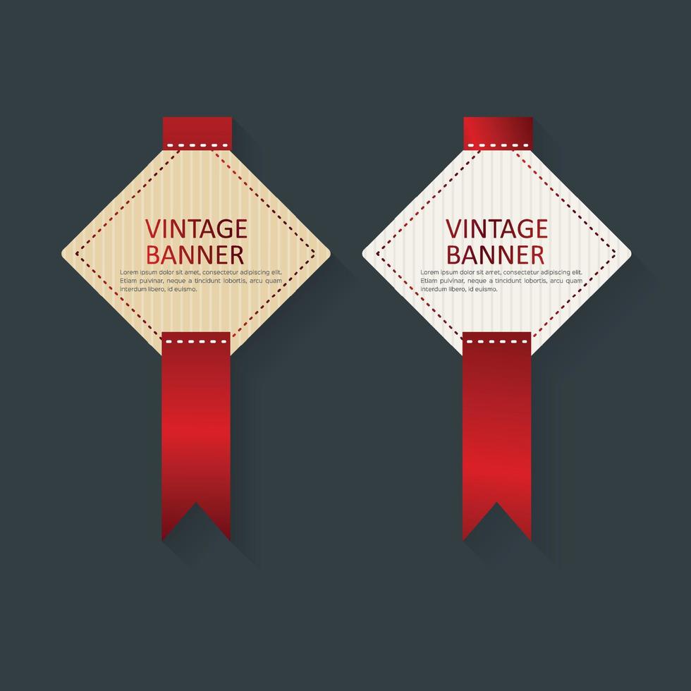 Vintage-Banner-Design mit Typografie-Vektor vektor