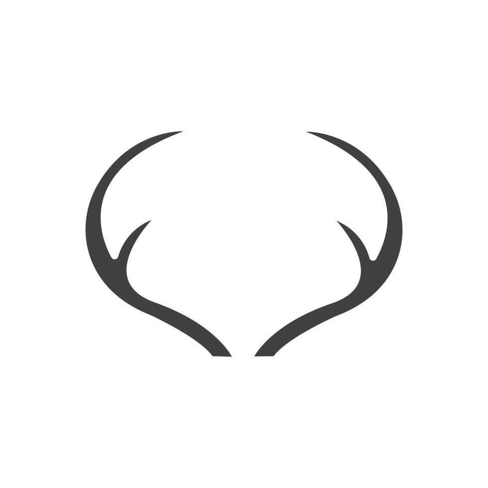 rådjur horn logotyp mall vektor ikon illustration design