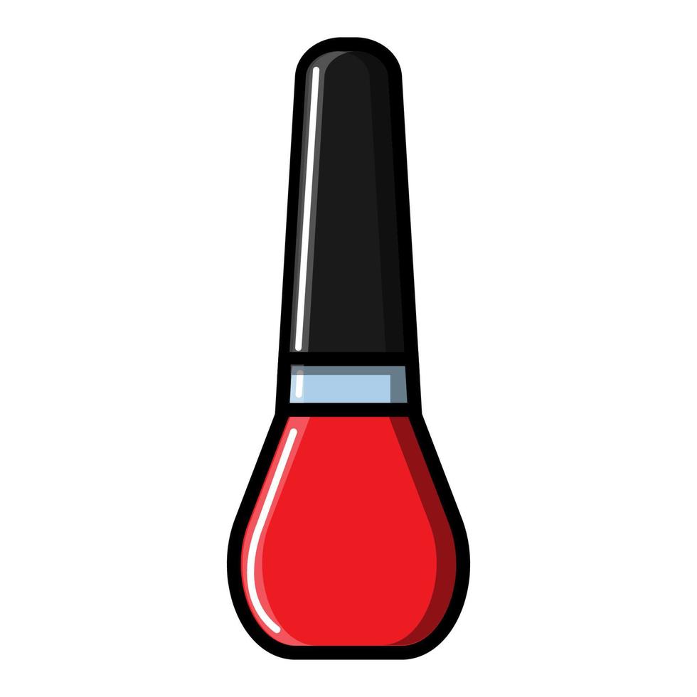 en små häfta flaska med en röd modern glamorös skön manikyr och pedikyr nagel putsa isolerat på en vit bakgrund. vektor illustration