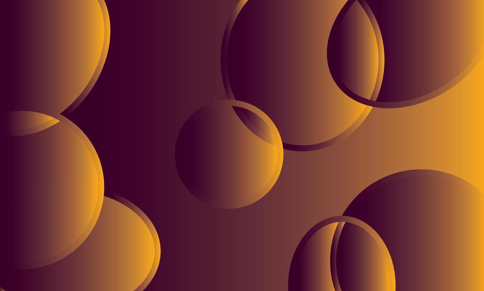 Kreisrahmen auf lila gelbem Hintergrund 3d vektor