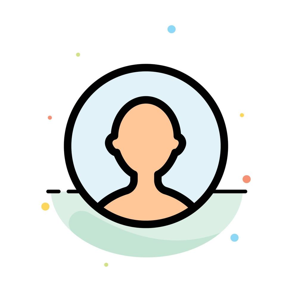 avatar användare profil abstrakt platt Färg ikon mall vektor