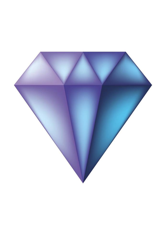 Vektor-Diamant-Design auf weißem Hintergrund vektor