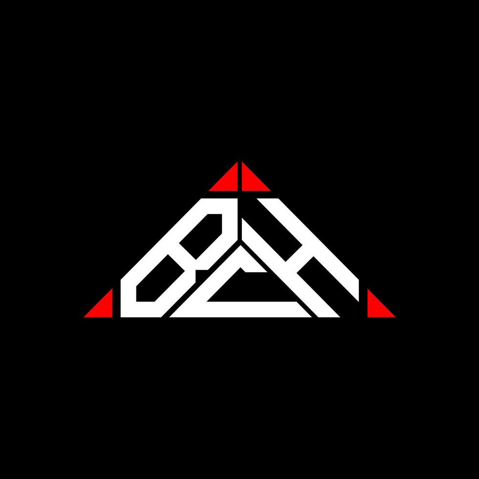 bch Brief Logo kreatives Design mit Vektorgrafik, bch einfaches und modernes Logo in Dreiecksform. vektor