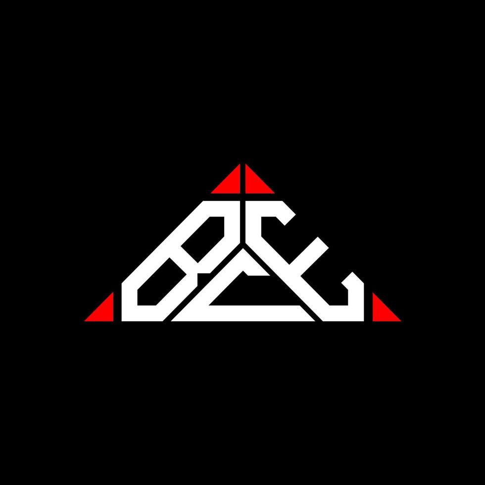 bce Brief Logo kreatives Design mit Vektorgrafik, bce einfaches und modernes Logo in Dreiecksform. vektor