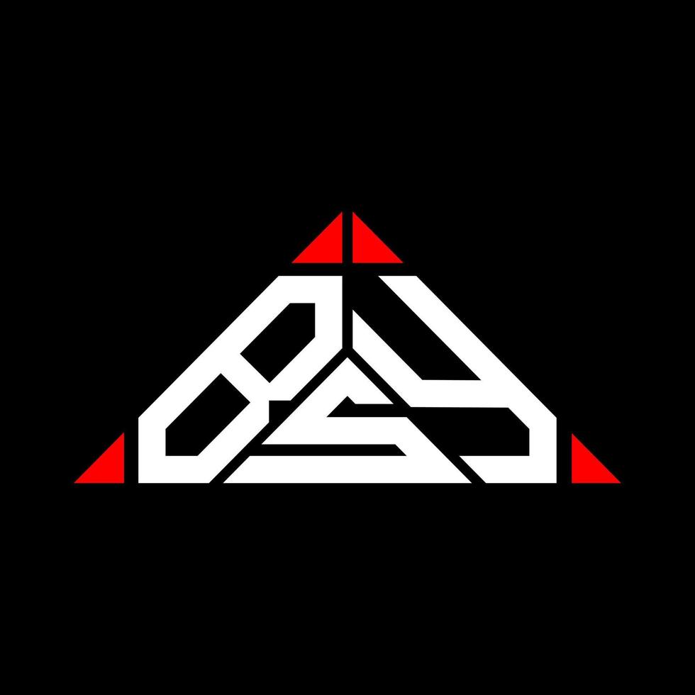 bsy Letter Logo kreatives Design mit Vektorgrafik, bsy einfaches und modernes Logo in Dreiecksform. vektor