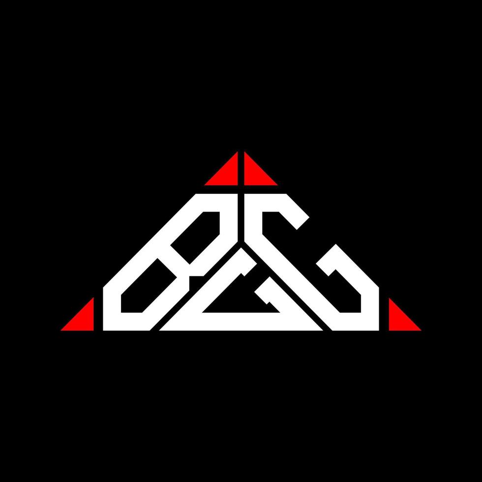 bgg Brief Logo kreatives Design mit Vektorgrafik, bgg einfaches und modernes Logo in Dreiecksform. vektor