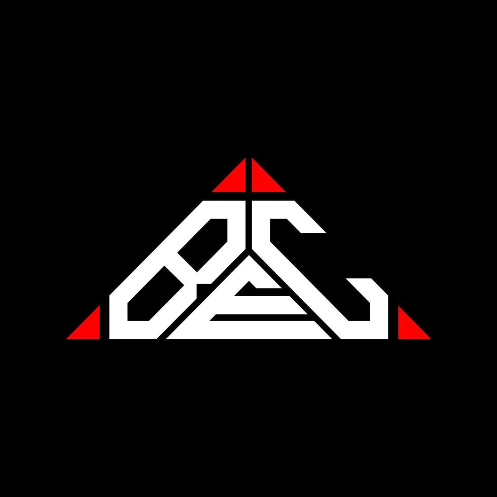bec brev logotyp kreativ design med vektor grafisk, bec enkel och modern logotyp i triangel form.