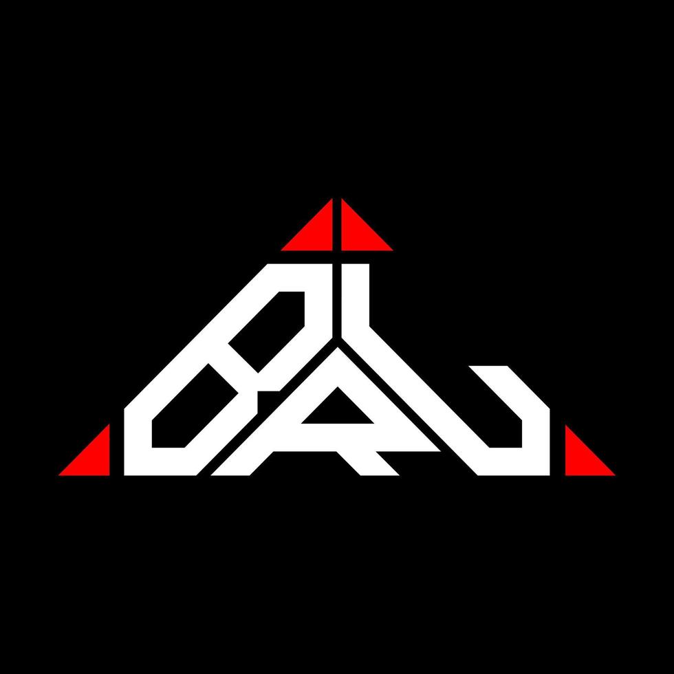 brl Brief Logo kreatives Design mit Vektorgrafik, brl einfaches und modernes Logo in Dreiecksform. vektor