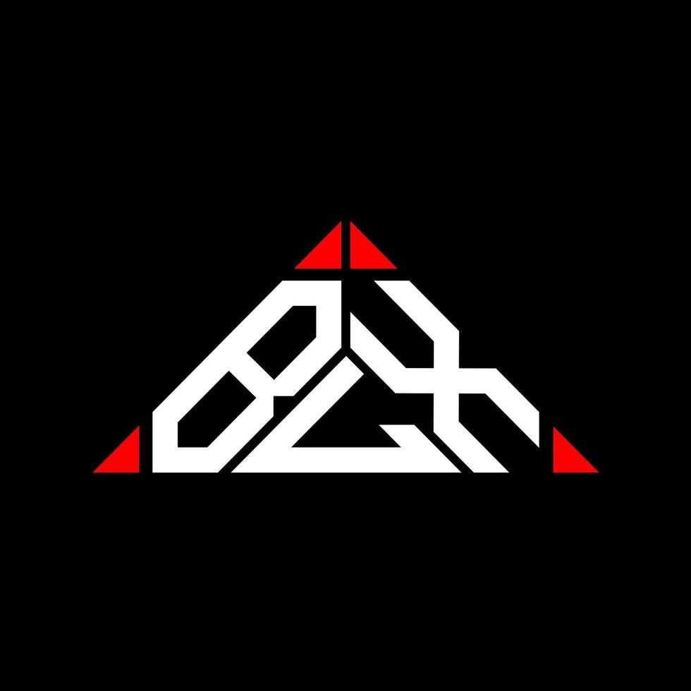 blx brev logotyp kreativ design med vektor grafisk, blx enkel och modern logotyp i triangel form.