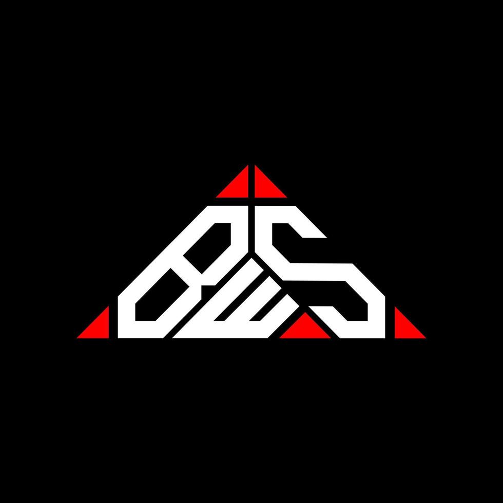 bws Letter Logo kreatives Design mit Vektorgrafik, bws einfaches und modernes Logo in Dreiecksform. vektor